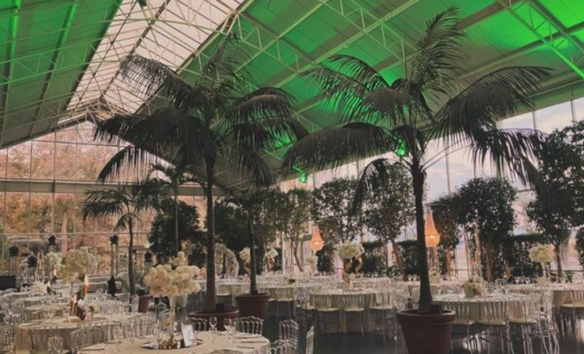 Location d'une grande salle de réception pour un mariage, Lyon, La Palmeraie de la Tour